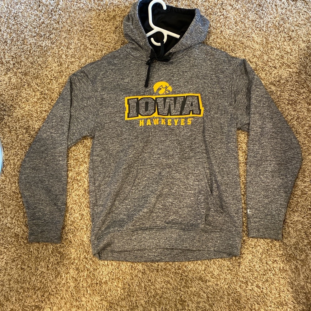 iowa hawkeyes heathered grey sweatshirt hoodie